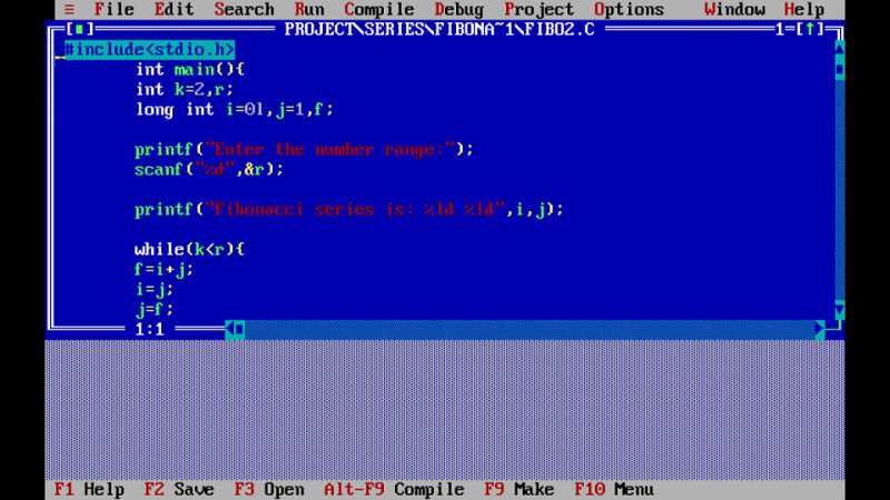 Fibonacci Numbers Series Progression Using While Loop - C Programming Examples