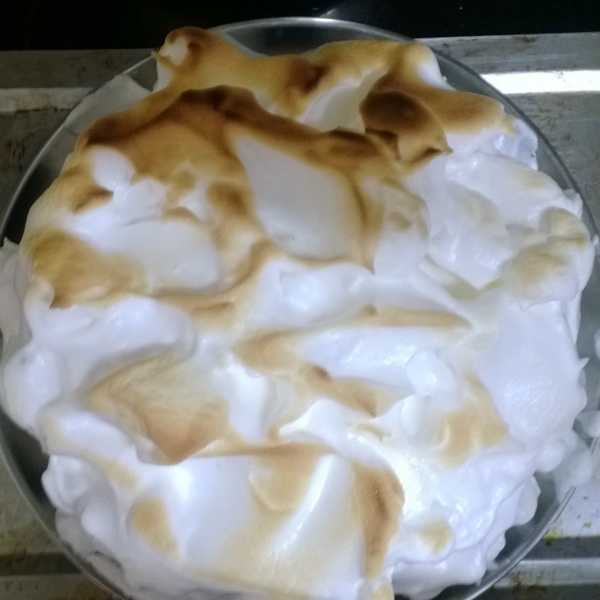 Flaming Chocolate Whiskey Cake With A Meringue Icing