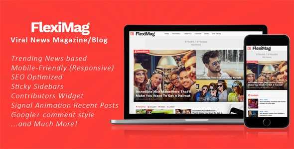 FlexiMag - Viral Blog / News Magazine Blogger Template