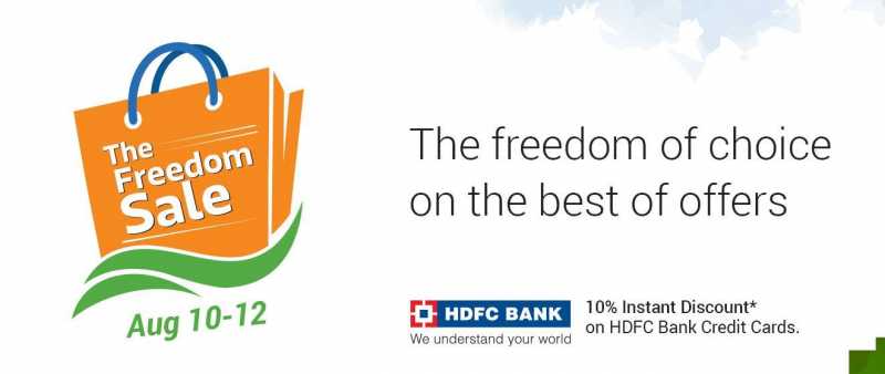 Flipkart Freedom Sale 10-12 August: Amazing Offers Get 80% Off