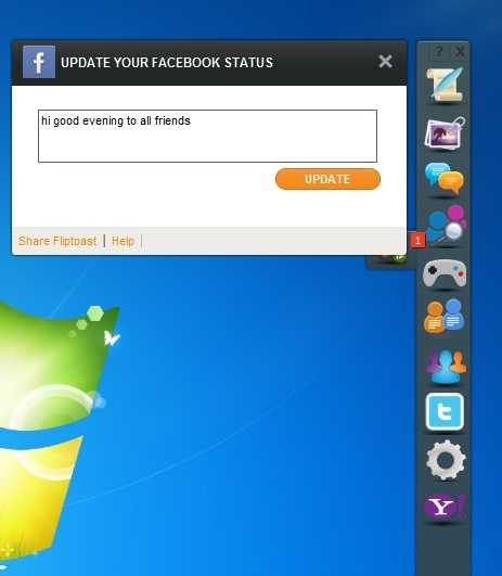 Fliptoast Is Best Desktop Client For Facebook And Twitter.