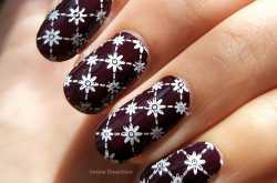 floral nail art - stamping # 5