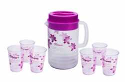 Floral glass and jug set 7Pcs @ Rs 149 @ Snapdeal