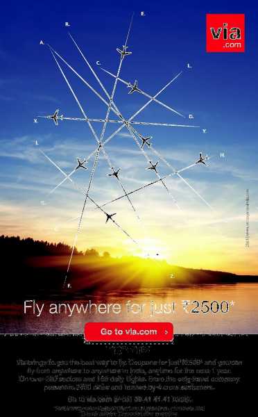 Fly Anywhere To Anywhere @ 2500 Rs In India