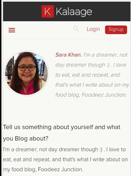Food Blogger Sara Khan In An Interview With Kalaage