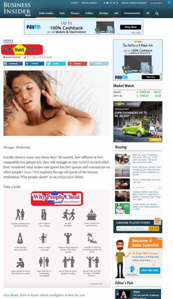 For Media, One Who Cheats, Is MALE