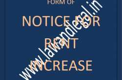 Form of Notice for Rent Increase