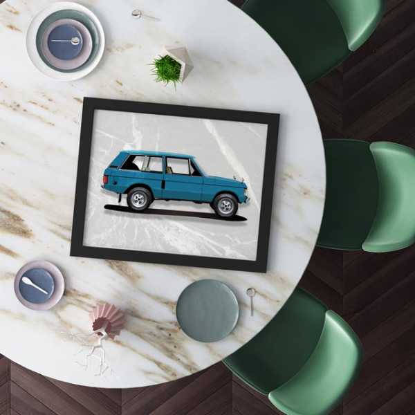 Framed Transparent Print Range Rover 3 Door