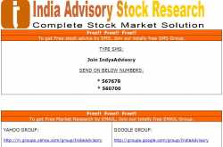 Free Indian Sure Intraday Stock Tips By Sms