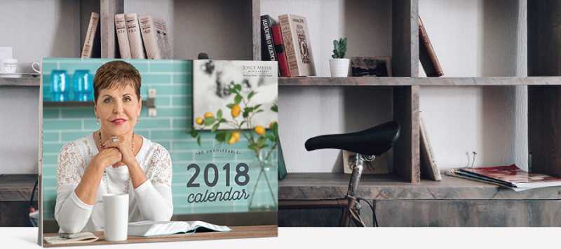 Free Offer : 2018 Wall Calendar From Joyce Meyer Ministries