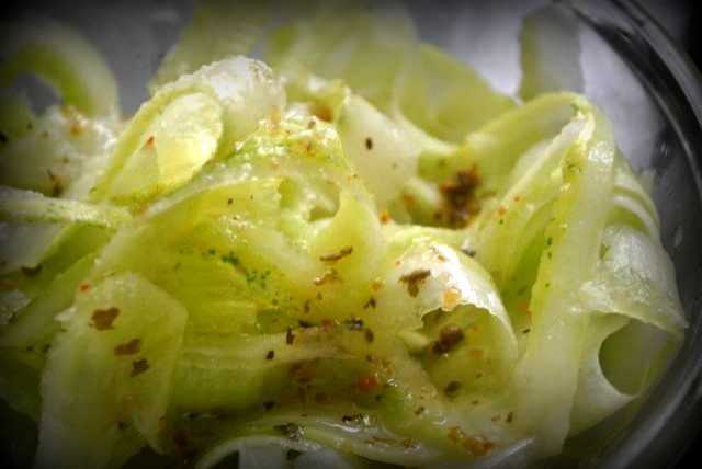 Fresh Cucumber Salad With Black Olive Dressing