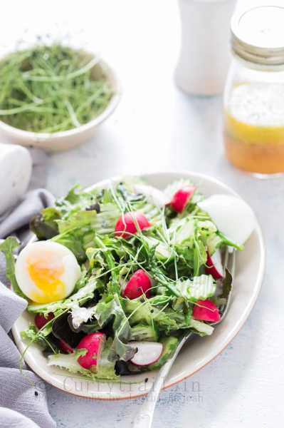Fresh Spring Salad With Orange Vinaigrette Dressing
