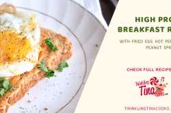Fried Egg, Hot pepper and peanut spread toast Recipe with Provee | Twinkling Tina Cooks