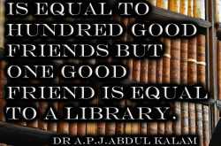Friendship Quotes Friday : one good friend is equal to a library