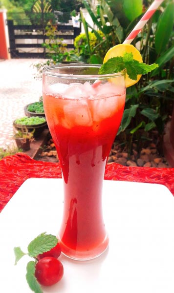 Fruity Plum And Apple Mojito