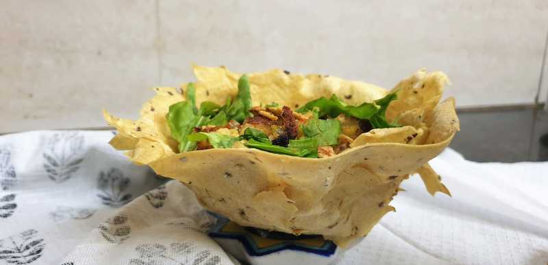 Fusion Chaat In Crunchy Bowls - A Heavenly Treat
