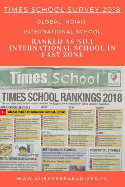 GIIS Hyderabad Ranked As No.1 In Times Schools Survey 2018 Hyderabad -