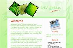 GO green- Website theme created by me for The Weebly theme design contest!