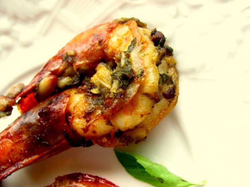 GRILLED HERB SHRIMP  With "ONION SALSA" @ INA