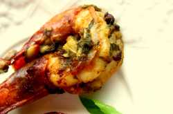 GRILLED HERB SHRIMP  with \"ONION SALSA\" @ INA\