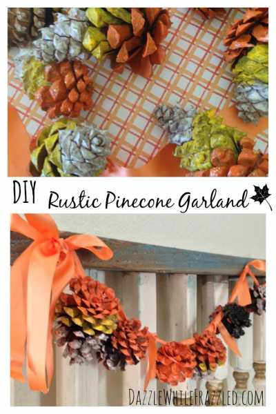 GUEST POST - Make An Easy Rustic Halloween Garland With Painted Pinecones