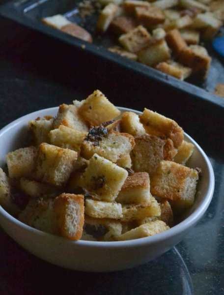 Garlic Butter Croutons Recipe