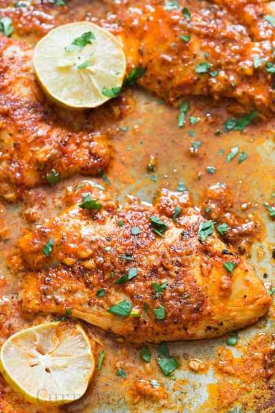 Garlicky Chili Lemon Baked Tilapia Recipe