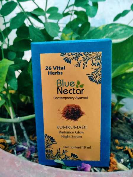 Get Glowing Skin-Review Ft.Kumkumadi Serum By Blue Nector