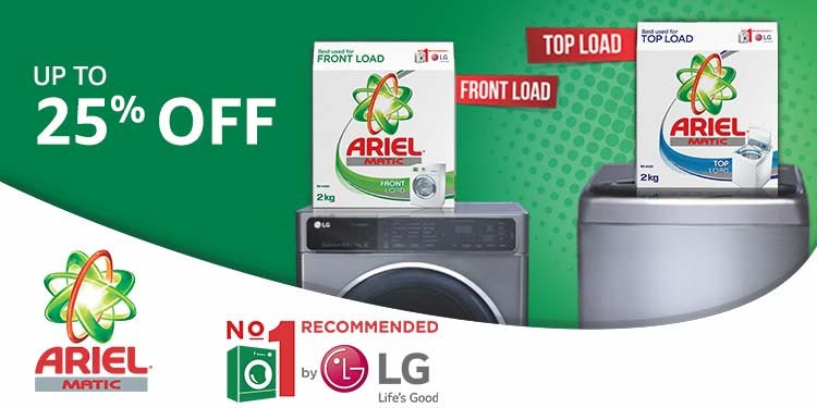 Get Upto 25% Off On Ariel Detergent Powder - DesiLootera