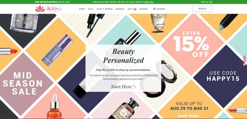 Get Your Beauty Personalised With Aplava.com