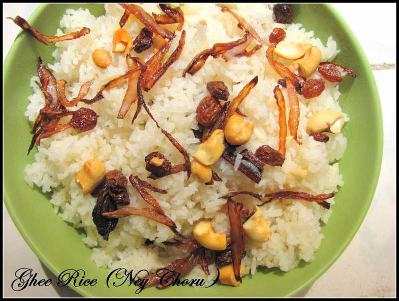 Ghee Rice (Ney Choru ) Malabar Style Ghee Rice