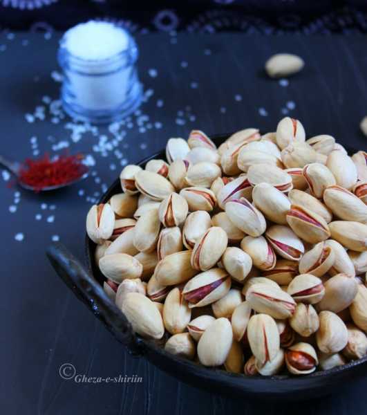 Gheza-e-shiriin: Saffron Flavored Pistachios Aka Zaffrani Pista