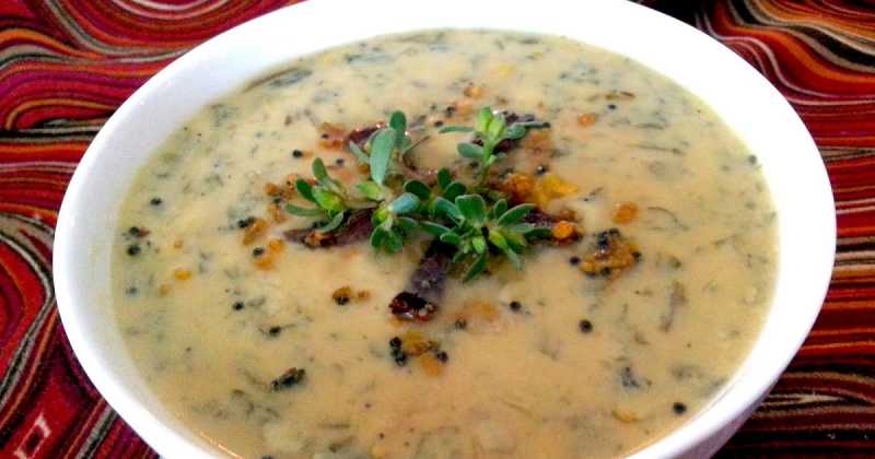 Ghol Takatali Bhaji (Purslane In A Yoghurt Sauce)