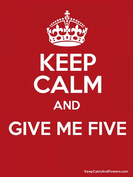 Give Me Five - The Five That Landed On Me