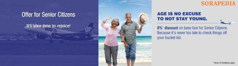 GoAir 8% Discount Offers To Senior Citizen On Air Ticket Booking