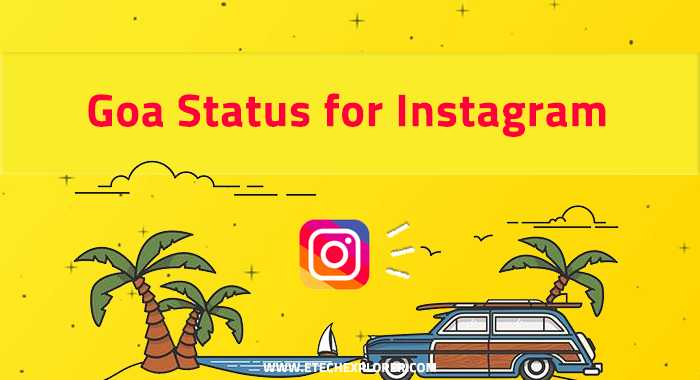 Goa Status For Instagram - Interesting Goa Status For Your Instagram