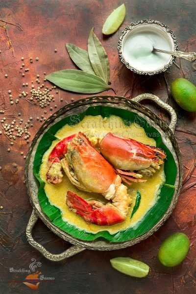 Gondhoraj Chingri | Golda Chingri With Gondho Lebu | Bengali Prawn Recipe - Scratching Canvas