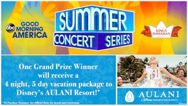 Good Morning America Summer Concert Series Sweepstakes 2019