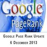 Google Pagerank Update 6th December 2013