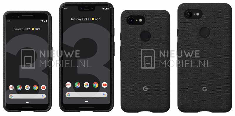 Google Pixel 3 And Pixel 3XL Official Renders Leaked For The First Time - EOTO Tech