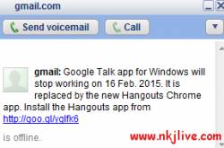 Google Talk to Stop Working from 16th Feb 2015