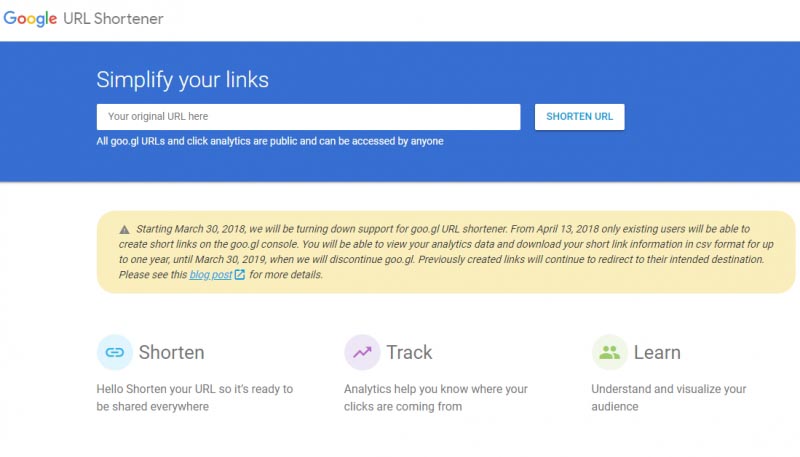 Google URL Shortener Goo.gl Has Been Shut Down - Soonev