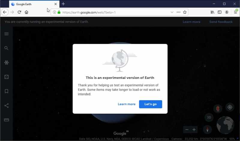 Google Brings Google Earth To Firefox And Other Chromium Browsers