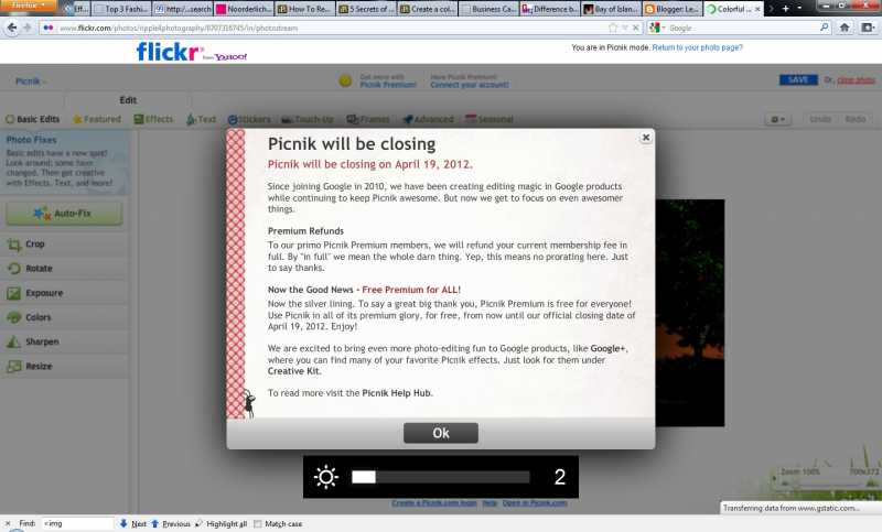 Google Has Decided To Close Down Picnik || Premium Features Of PICNIK Are Free Till 19th April 2012