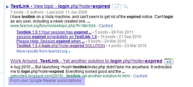 Google Searches Your Reader Subscriptions