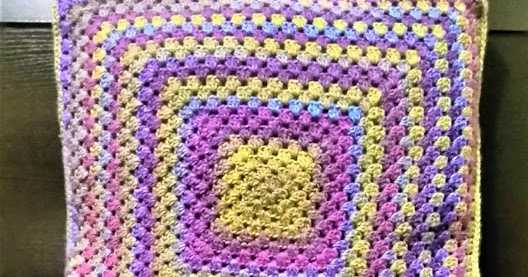 Granny Square Cushion Cover With Top Opening Buttons