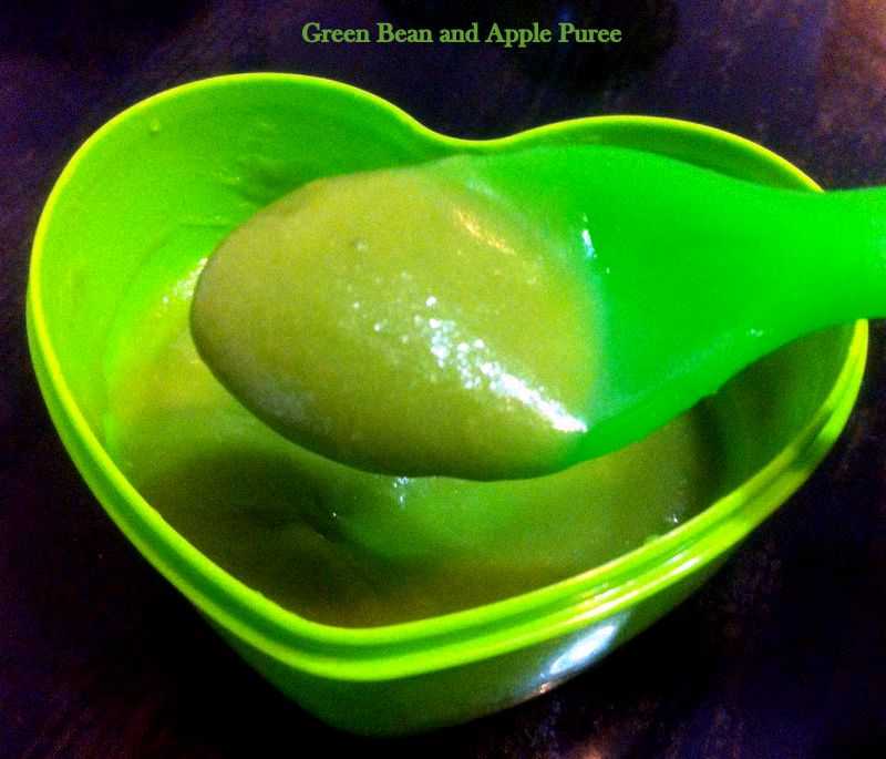 Green Bean And Apple Puree For Babies