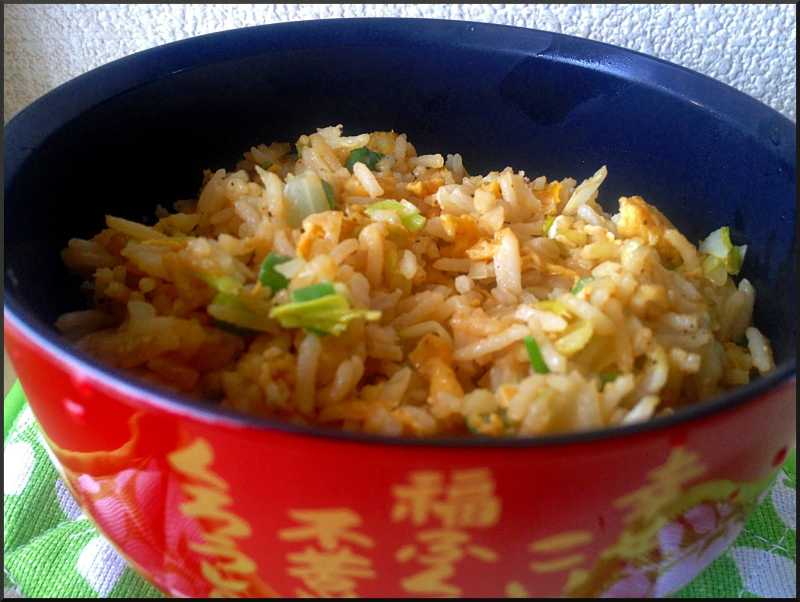 Green Veggies Fried Rice (Yasai Chahan)