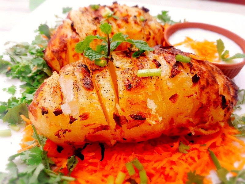 Grilled Skewered Potatoes