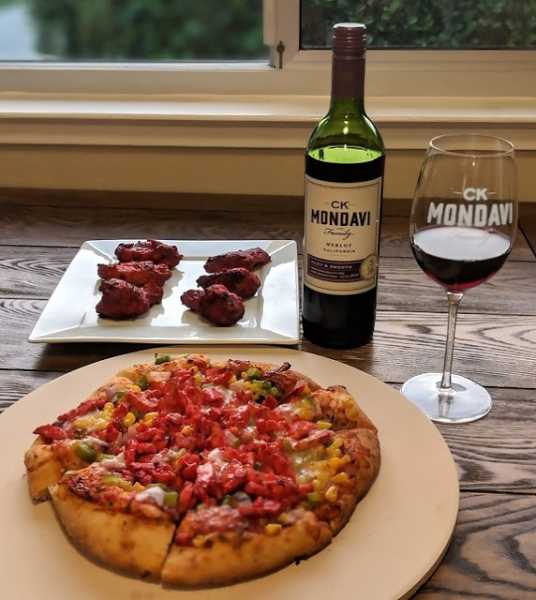 Grilled Tandoori Chicken Pizza Paired With CK Mondavi And Family Wines